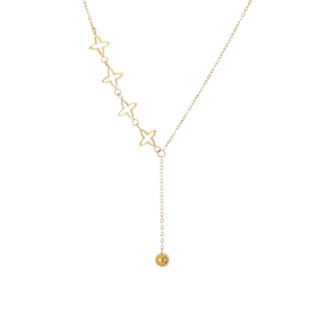 Star Drop Stainless Steel Necklace